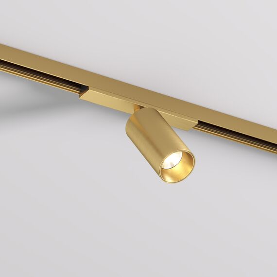 Denkirs DK5740-SB Светильник для трека SHINE SPOT со светодиодом, D35*H70, 48V DC, 6W, RA?90, 3000K, IP20, сатинированная латунь, алюминий