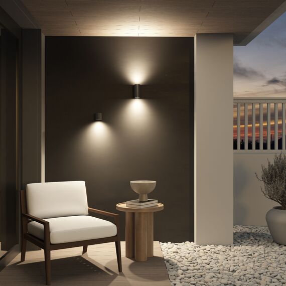 Denkirs DK9790-BK Настенный уличный светильник NARVIK, IP44, GU10 LED, до 15 Вт, черный, алюминий, изображение 6