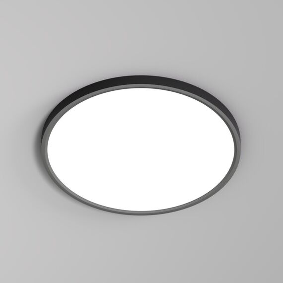 Denkirs DK6522-BK Накладной светильник THIN, IP40, 36W, 3000K/4000K/6500K, переключатель цветовой температуры на корпусе, черный, полимер