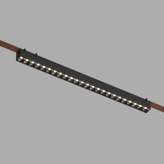 Denkirs DK5672-BK Cветильник для трека-ремня Belty Smart, серия Grill, со светодиодом, L642*W40*H45мм, 48V DC, 24W, RA90, 24°, 2700-6000K, IP20, черный, алюминий