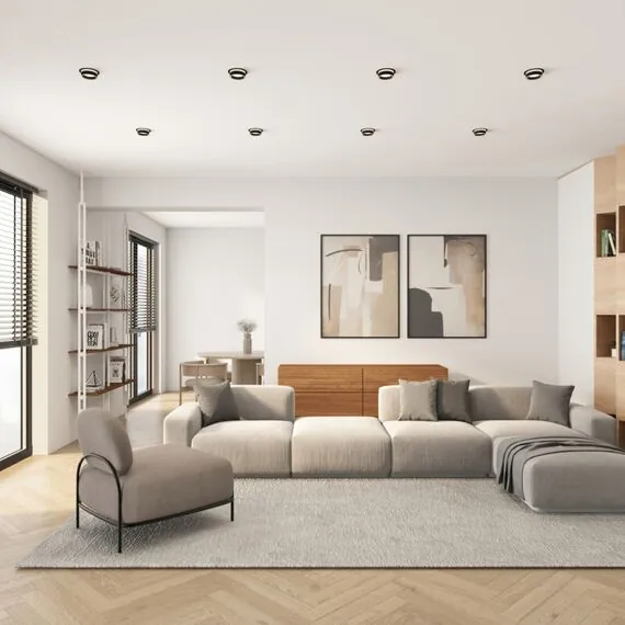 Denkirs DK2100-BK Встраиваемый светильник NIKO, IP 20, до 15 Вт, GX53, LED, черный, акрил, алюминий, изображение 5