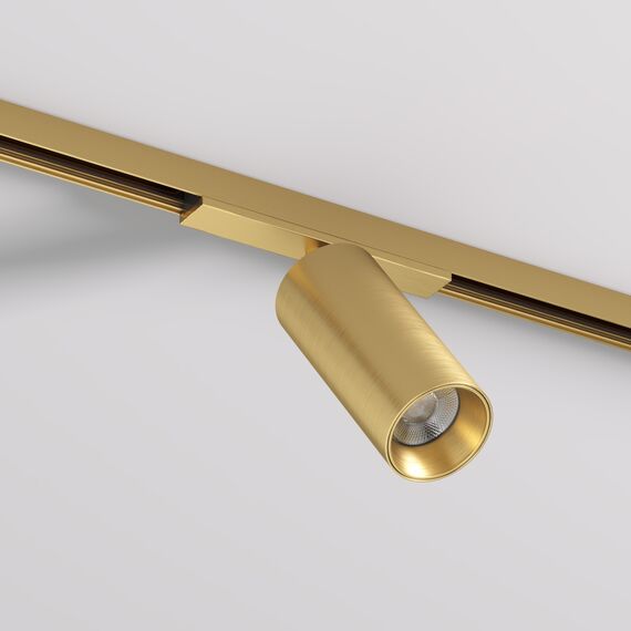 Denkirs DK5741-SB Светильник для трека SHINE SPOT со светодиодом, D45*H100, 48V DC, 10W, RA?90, 3000K, IP20, сатинированная латунь, алюминий, изображение 2