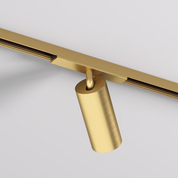 Denkirs DK5741-SB Светильник для трека SHINE SPOT со светодиодом, D45*H100, 48V DC, 10W, RA?90, 3000K, IP20, сатинированная латунь, алюминий, изображение 3