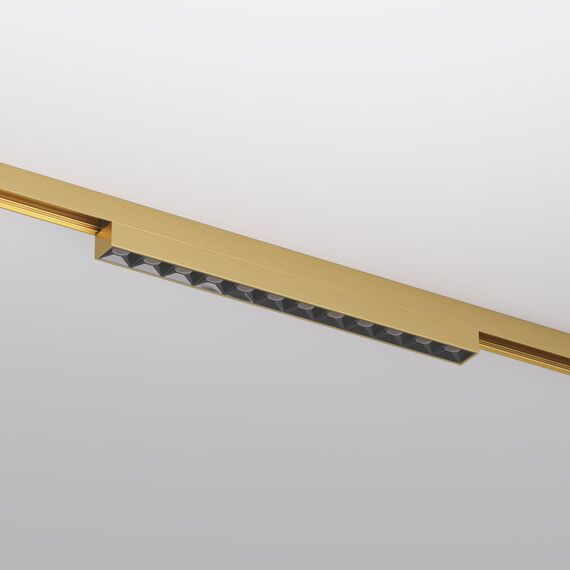 Denkirs DK5771-SB Светильник для трека SHINE GRILL со светодиодом, L231*W19*H27, 48V DC, 10W, RA?90, 3000K, IP20, сатинированная латунь, алюминий, изображение 2