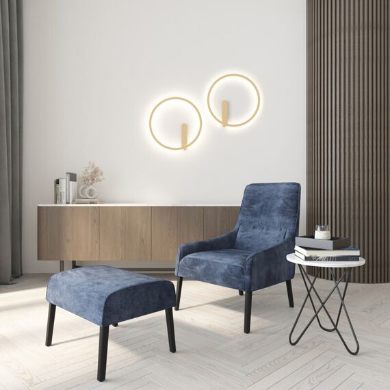 Denkirs DK5035-SG Бра ROUND со светодиодом, IP20, 24W, 3000/4000/6500K, матовое золото, алюминий, изображение 8