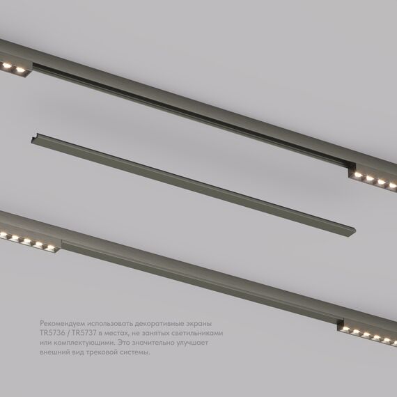 Denkirs TR5737-DN Декоративная заглушка желоба трека, 50см, для трека Shine, серия Base, темный никель, алюминий, изображение 3