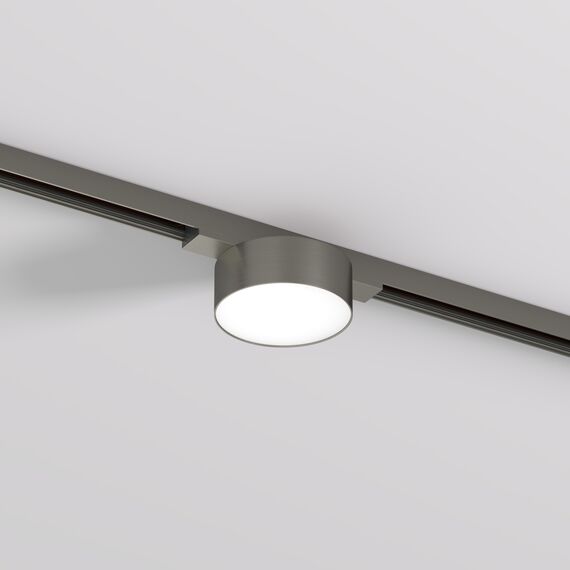 Denkirs DK5761-DN Светильник для трека SHINE FLOW со светодиодом, D74*H28, 48V DC, 6W, RA?90, 3000K, IP20, темный никель, алюминий