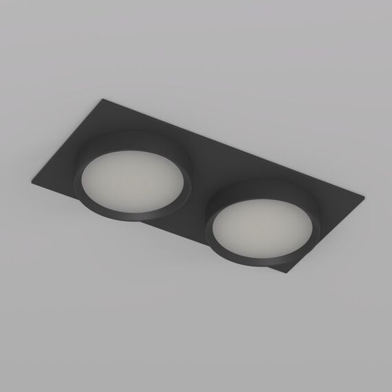 Denkirs DK2092-BK Встраиваемый светильник FLAT, IP 20, до 15 Вт, GX53, LED, черный, алюминий, изображение 2