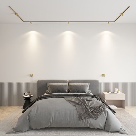 Denkirs DK5740-SB Светильник для трека SHINE SPOT со светодиодом, D35*H70, 48V DC, 6W, RA?90, 3000K, IP20, сатинированная латунь, алюминий, изображение 4