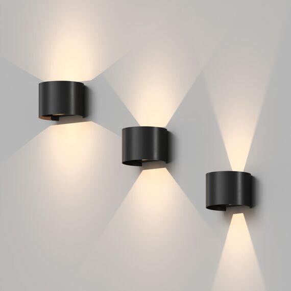 Denkirs DK9771-BK Настенный светодиодный уличный светильник MALBEC, IP54, 6 Вт, 3000K, черный, алюминий, изображение 4