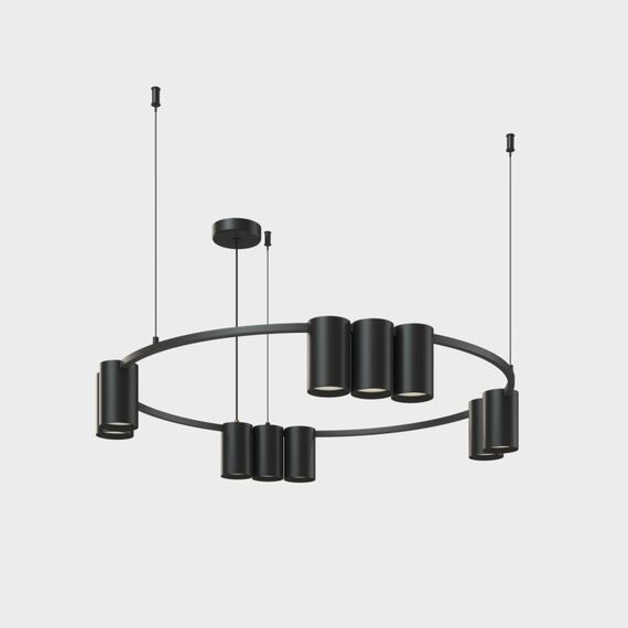 Denkirs DK4065-BK Подвесной светильник ORBIT, IP20, 10xGU10 LED до 15 Вт, черный матовый, алюминий, изображение 2