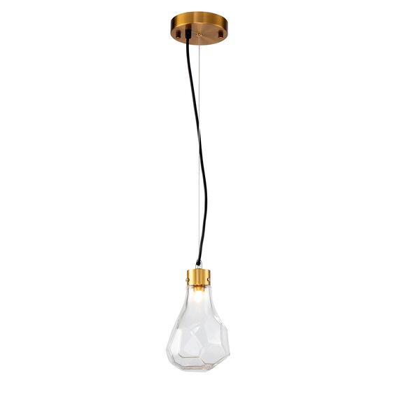 Delight Collection KR1197P-1 brass/clear Подвесной светильник, изображение 3