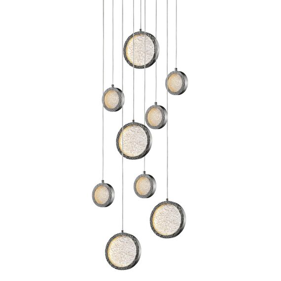 Delight Collection P98014M-9 polished nickel Подвесной светильник Bottega 9 nickel nickel