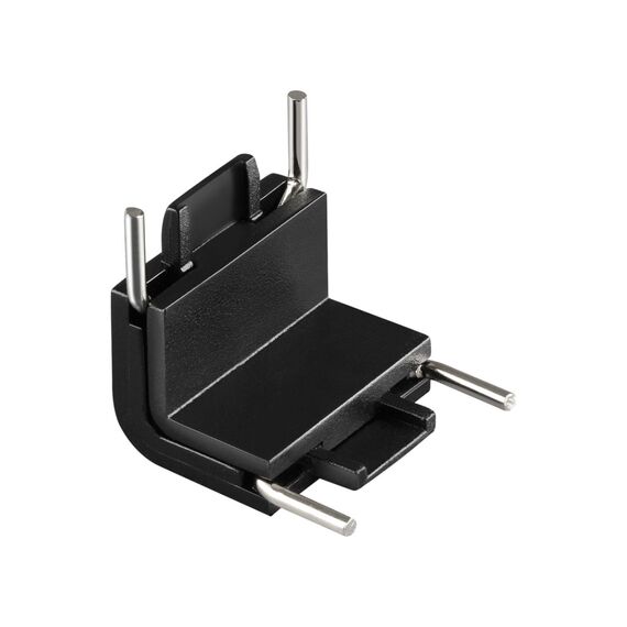 NOVOTECH 135271 SHINO NT24 черный Соединитель с токопроводом "Г" (потолок/стена) для низковольтного шинопровода IP20 24V EASY