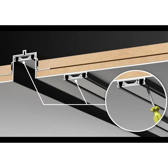 NOVOTECH 135200 SHINO NT23 044 белый Низковольтный шинопровод для встраиваемого монтажа в ГКЛ 2м IP20 48V SMAL, изображение 6