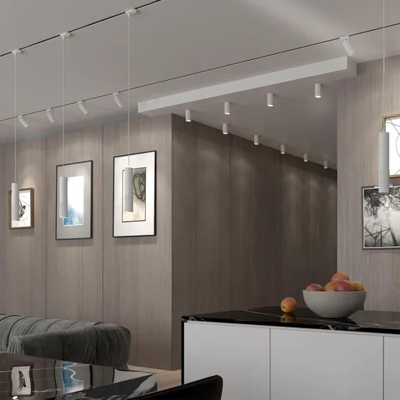 NOVOTECH 370770 PORT NT21 125 белый Светильник трековый однофазный трехжильный, провод 1м IP20 GU10 50W 220V MAIS, изображение 3