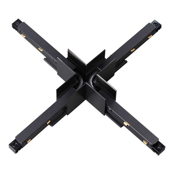 NOVOTECH 135128 SHINO NT21 043 черный Соединитель с токопроводом для шинопровода Х-образный IP20 48V FLUM