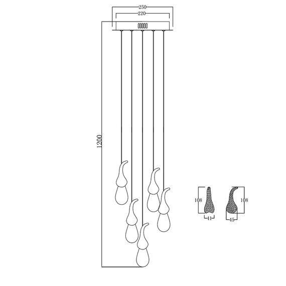 Delight Collection OMG07287-5 gold Подвесной светильник, изображение 5