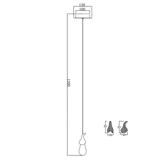 Delight Collection OMG07287-1 C1 gold Подвесной светильник, изображение 3