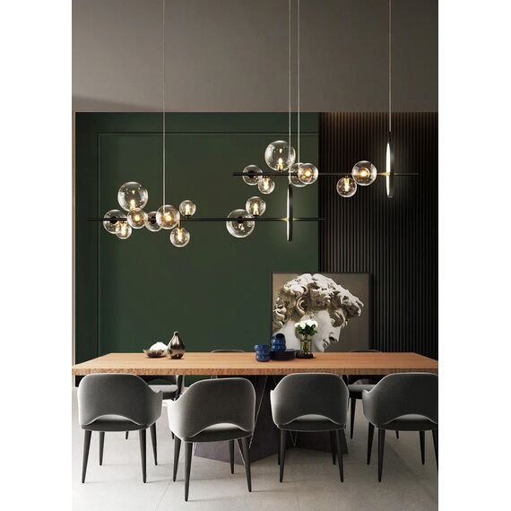 Delight Collection KG1233P-7 black/clear Люстра, изображение 5