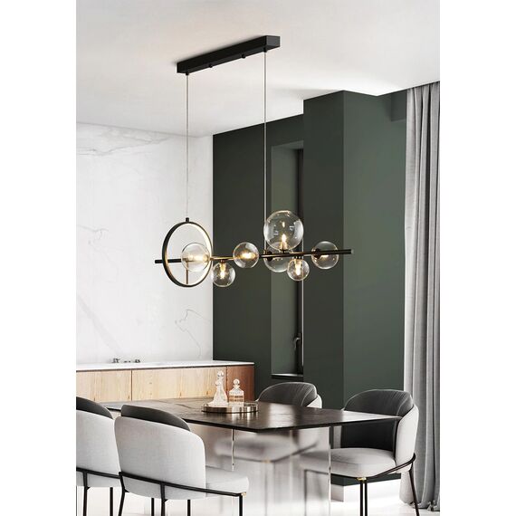 Delight Collection KG1233P-7 black/clear Люстра, изображение 4