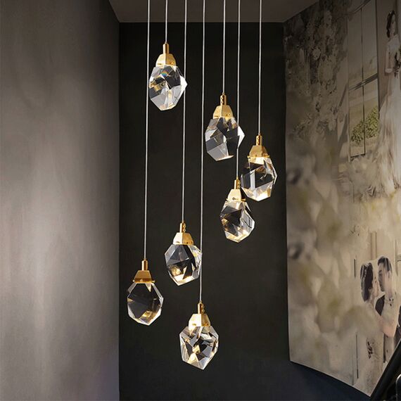 Delight Collection MD-020B-7 gold Подвесной светильник Crystal rock 7 7 gold, изображение 4