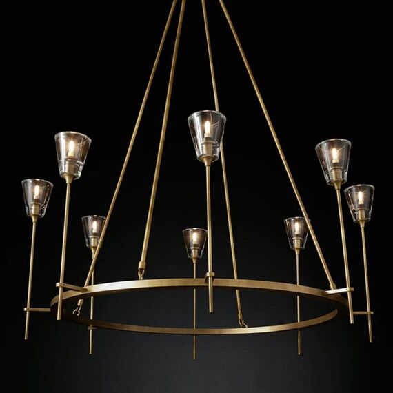 Delight Collection 8614P/8 gold Люстра Torche De Verre 8 8 gold, изображение 3