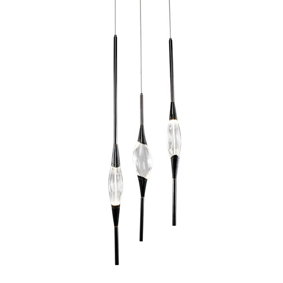 Delight Collection OM82112-3 pearl black Подвесной светильник Pezzo 3 pearl pearl black