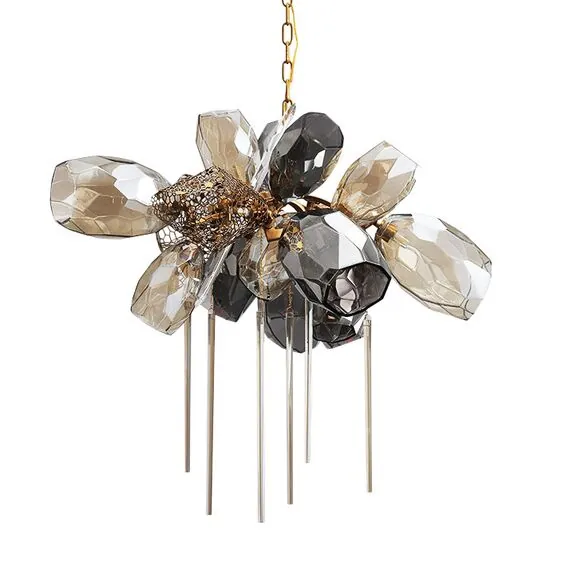 Delight Collection 8898P/AL gold/smoky Люстра