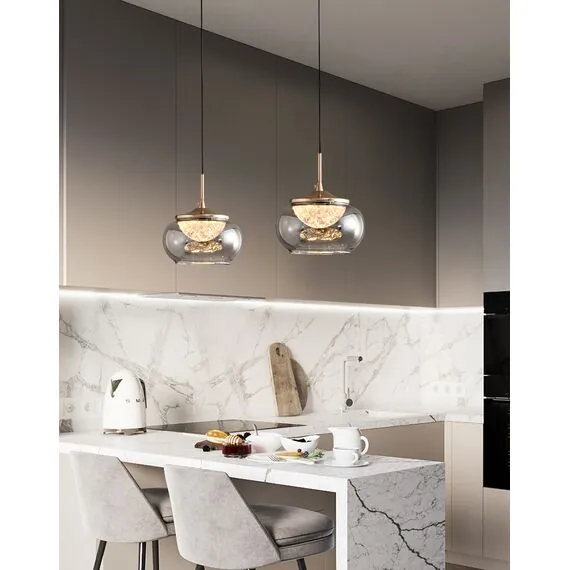 Delight Collection MT9128-1H gold/smoke Подвесной светильник, изображение 7