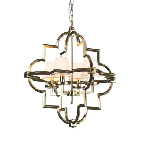 Delight Collection KM0728P-4M brass/white Люстра Mandeville M brass/white