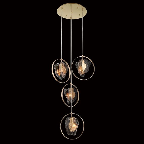 Delight Collection P60669-4 gold/clear Подвесной светильник, изображение 2