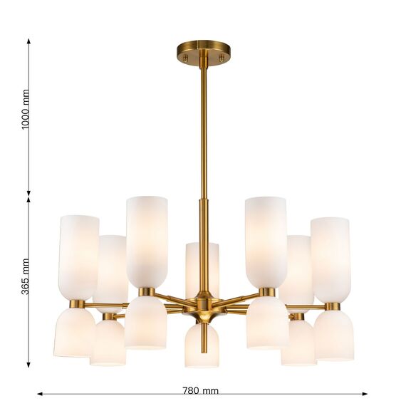 Favourite 2876-7P, подвесная люстра, D780*H550/850, 14xE14x40W, excluded, изображение 3