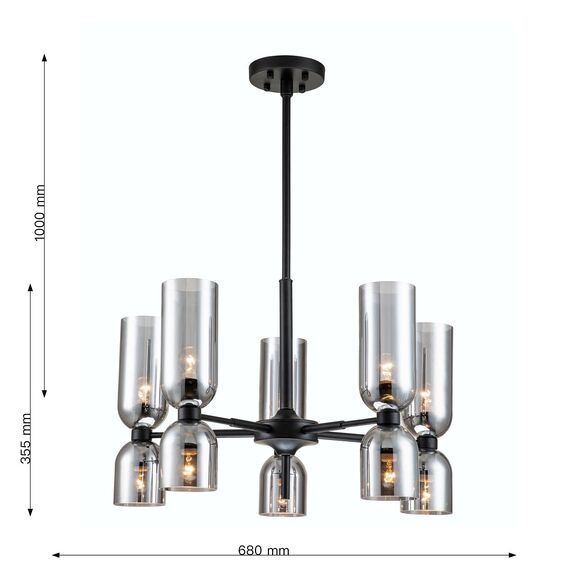 Favourite 2877-5P, подвесная люстра, D680*H550/850, 10xE14x40W, excluded, изображение 3