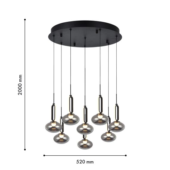 Favourite 4284-8P, подвесная люстра, D520xH2000, 8xLEDx9W, 3600LM, 4000K, included, изображение 2