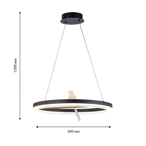 F-Promo 4654-1P, подвесная люстра, D500xH250/1300, LEDx25W, 1500LM, 4000K, included, изображение 3