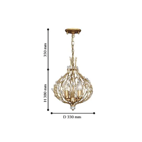 Favourite 2020-3P, люстра подвесная, D330xH380/730, 3xE14x40W, excluded, изображение 2