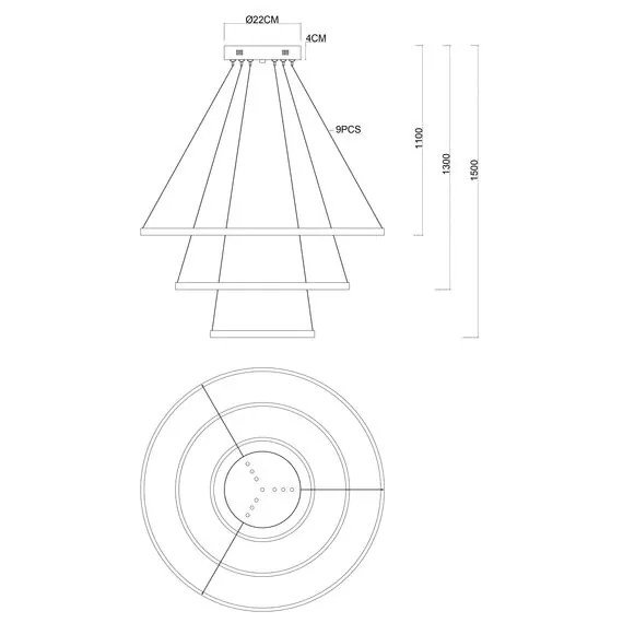 Favourite 4591-220-9GD, потолочная чаша, D220xH40, цвет золотой, изображение 5