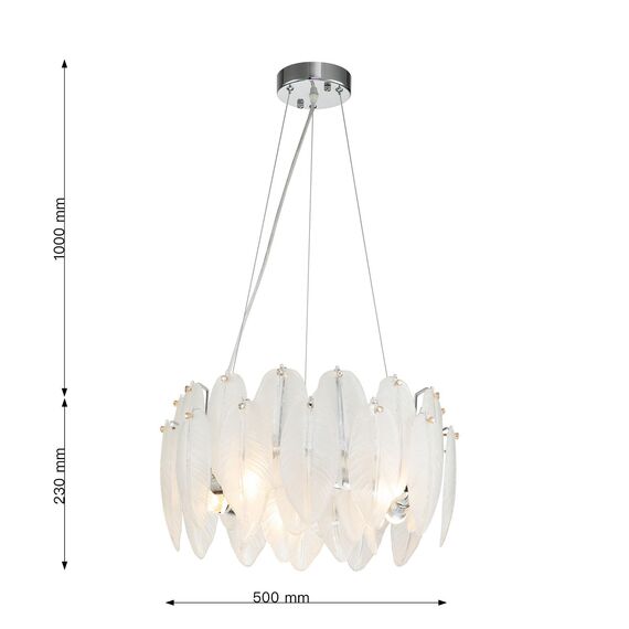 Favourite 3018-5P, подвесная люстра, D500xH260/1230, 5xE14x40W, excluded, изображение 3