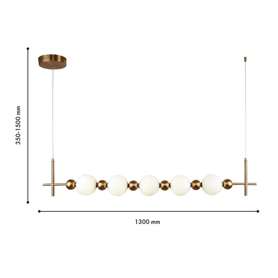 F-Promo 4088-5P, подвесная люстра, L1300xW160xH350/1500, 5xLEDx6W, 2250LM, 4000K, included, изображение 3