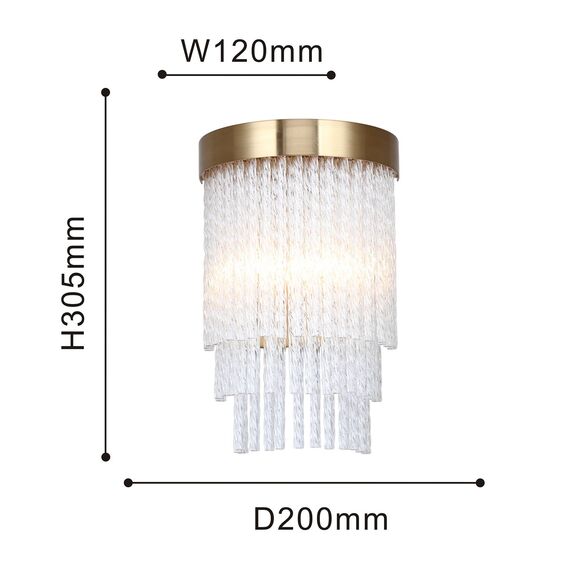 Favourite 4189-2W, настенный светильник, D120xW200xH310, 2xG9x40W, excluded, изображение 3