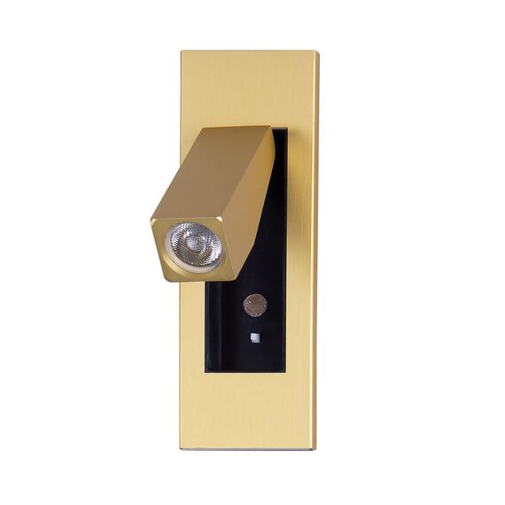 Favourite 4283-1W, настенный светильник, D45xW50xH155, cutout:L40xW50xH143, LEDx3W, 150LM, 4000K, included, switch, изображение 2