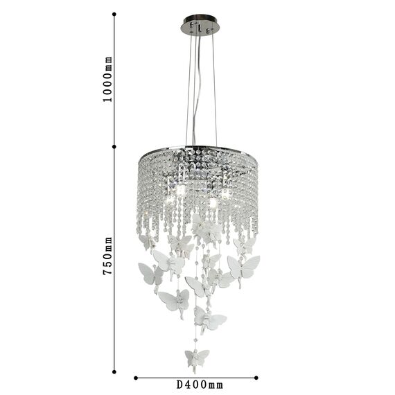 Favourite 1165-4PC, люстра 2в1, D400xH750/1750, 4xE27x40W, excluded, изображение 3