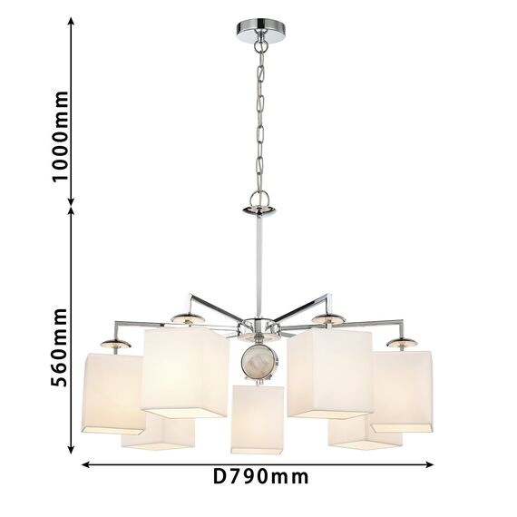 Favourite 2821-7P, подвесная люстра, D790xH455/1520(H560/1625), 7xE14x40W, excluded, изображение 8