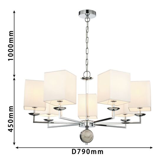 Favourite 2821-7P, подвесная люстра, D790xH455/1520(H560/1625), 7xE14x40W, excluded, изображение 10