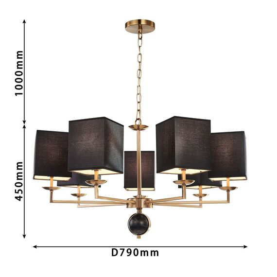 Favourite 2822-7P, подвесная люстра, D790xH455/1520(H560/1625), 7xE14x40W, excluded, изображение 3