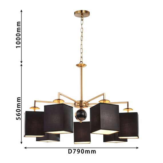 Favourite 2822-7P, подвесная люстра, D790xH455/1520(H560/1625), 7xE14x40W, excluded, изображение 10