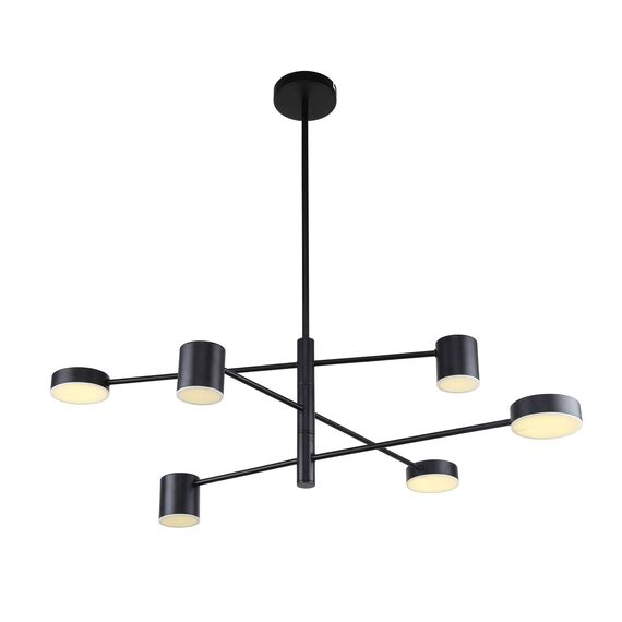 F-Promo 3094-6P, потолочная люстра, D900xH490/790, 3xLEDx5W + 3xLEDx7W, 1464LM, 4000K, included