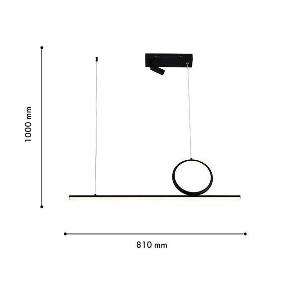 F-Promo 4178-3P, подвесная люстра, L810xW80xH240/1000, LEDx3W + LEDx12W + LEDx16W, 1395LM, 4000K, included, изображение 3