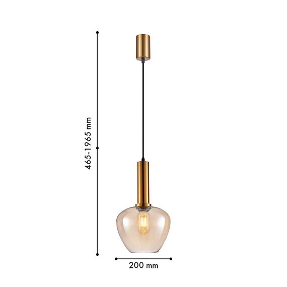 F-Promo 4356-1P, подвес, D200xH465/1965, 1xE27x40W, excluded, изображение 2